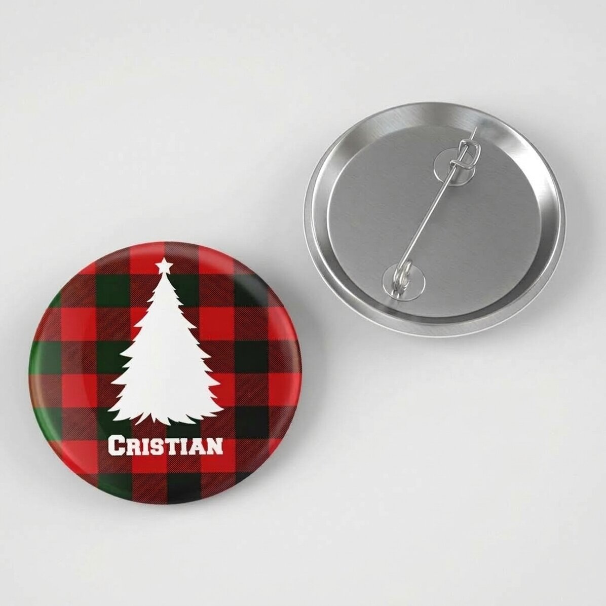 Gepersonaliseerde button met tekst - Brad