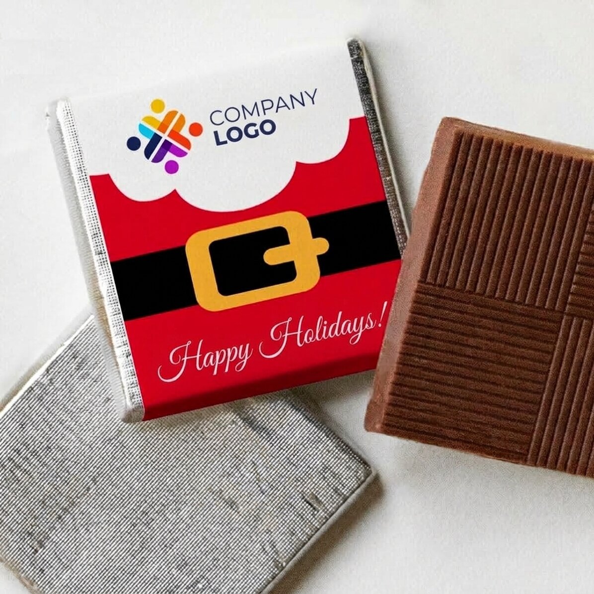 Gepersonaliseerde mini-chocolade met logo - Kerstman