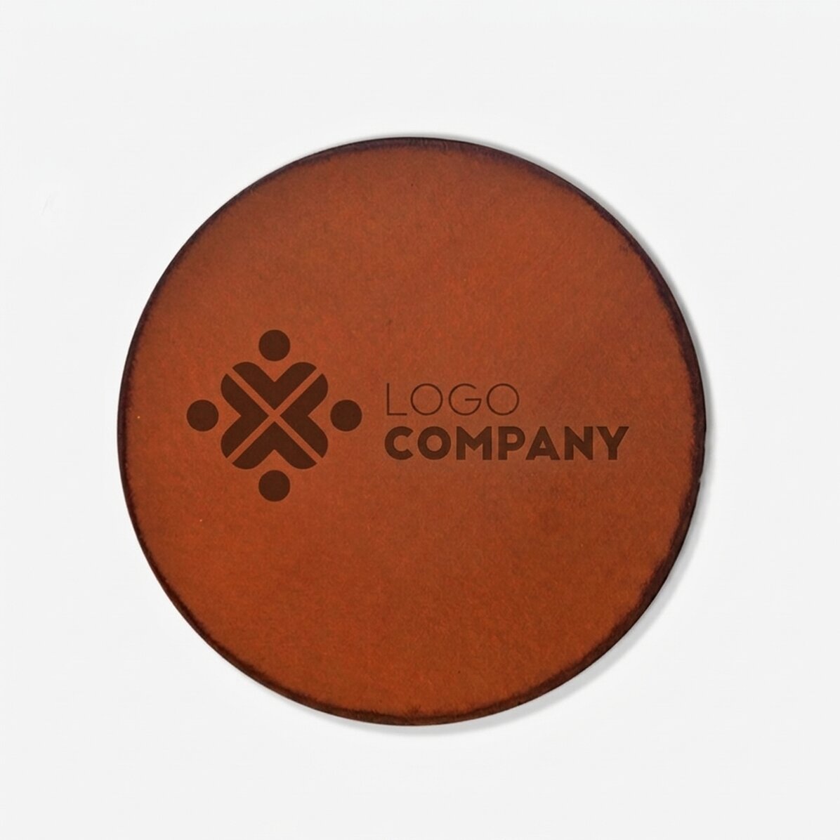 Porte-verre en cuir personnalisé avec logo