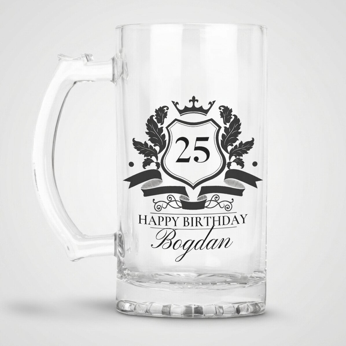 Chope à bière personnalisée avec inscription - Royalty