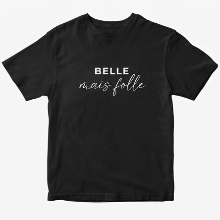 T-shirt en coton personnalisé avec un message amusant