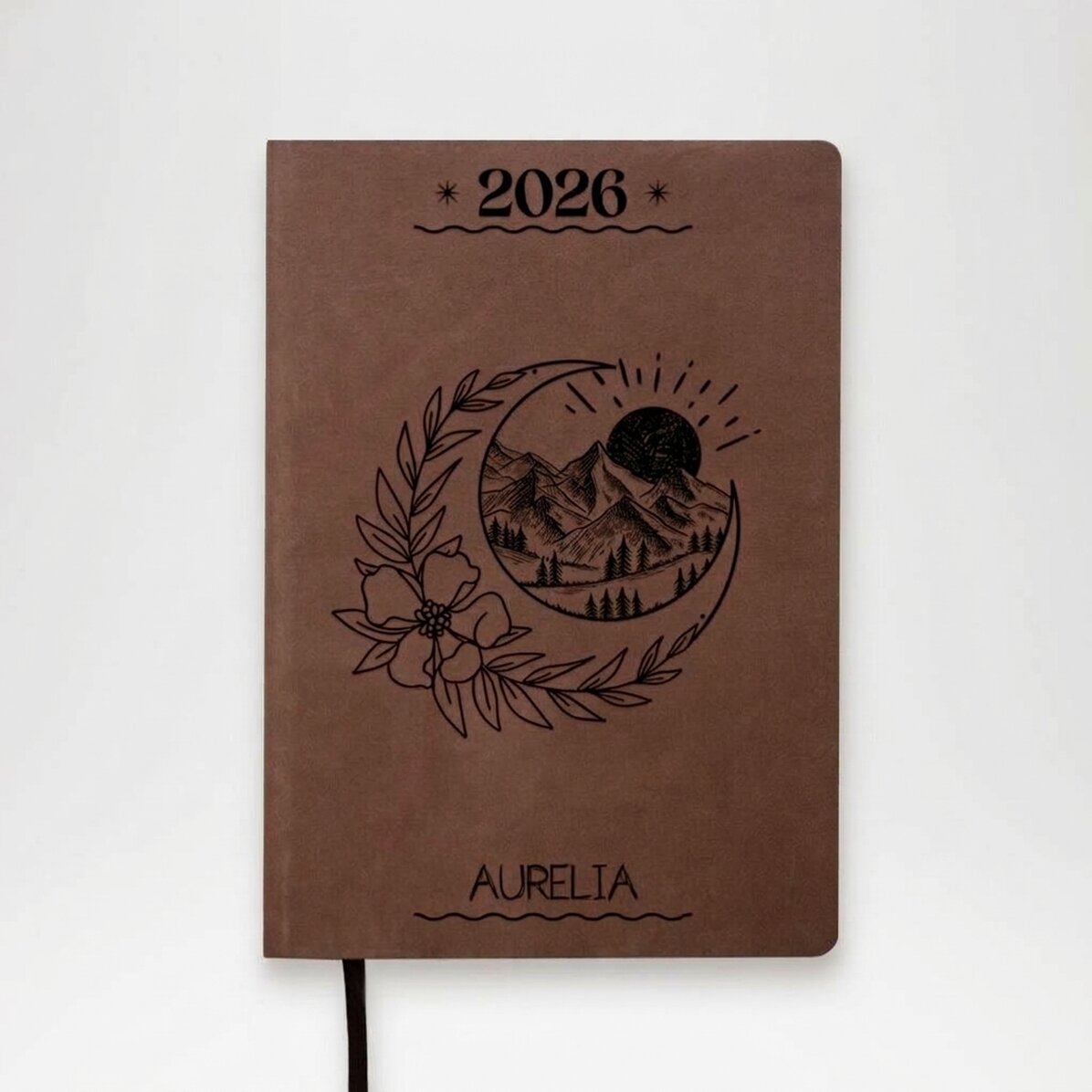 Gepersonaliseerde lederen agenda met tekst - Dream