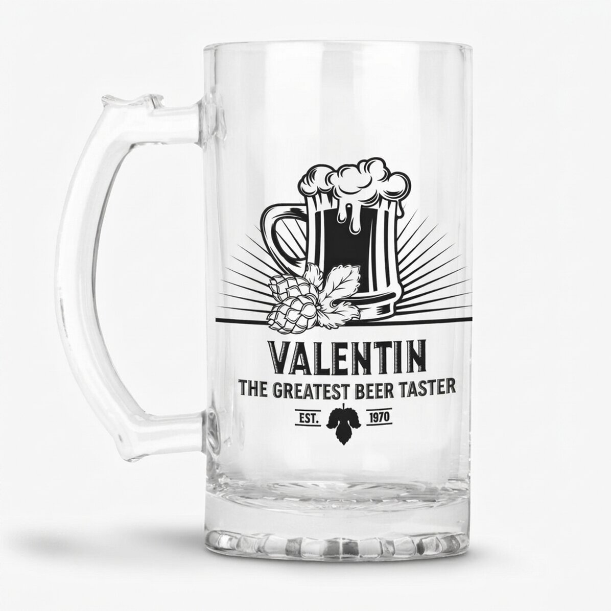 Gepersonaliseerde bierpul met tekst - Bierproever