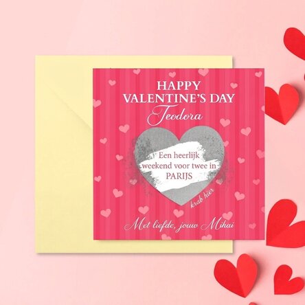 Gepersonaliseerde kraskaart met boodschap - Love