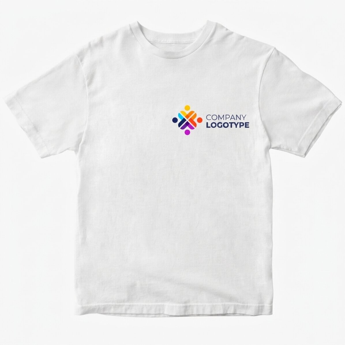 Katoenen T-shirt met logo aan de linkerkant