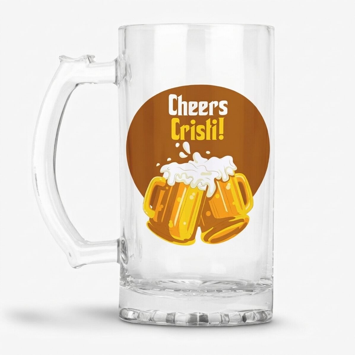 Chope à bière personnalisée avec inscription - Santé !