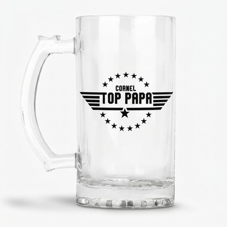 Gepersonaliseerde bierpul met tekst - Top Dad