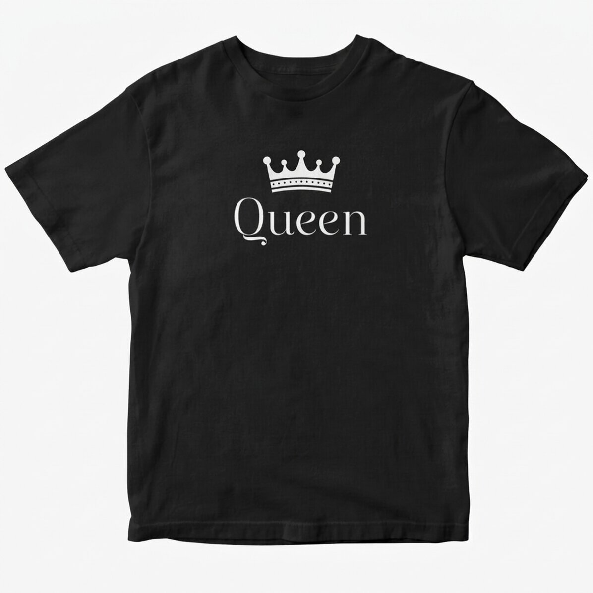 Katoenen T-shirt met gepersonaliseerde tekst - King & Queen