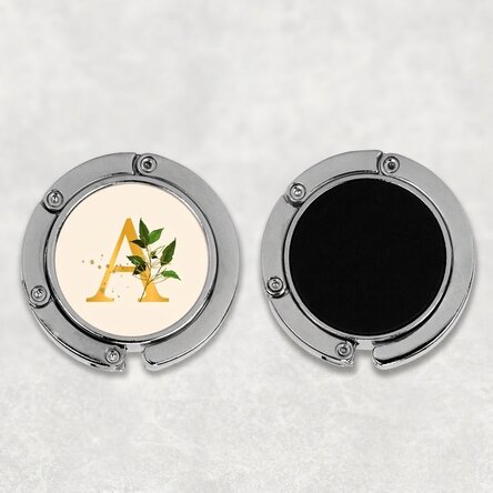 Op maat gemaakte tashouder voor op tafel met initiaal - Floral Gold
