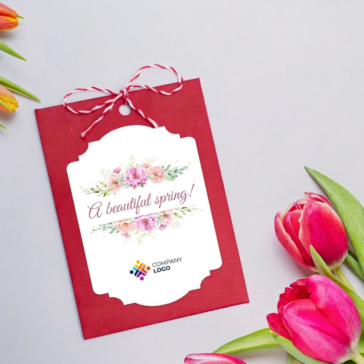 Martisor à planter, personnalisé avec un logo et un message - Un beau printemps !