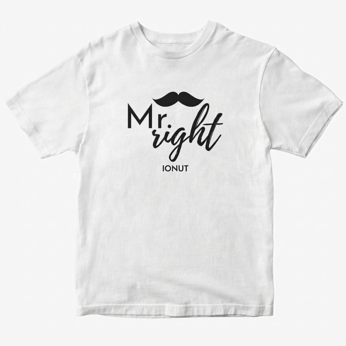 T-shirt en coton personnalisé avec un texte - Mr. Right