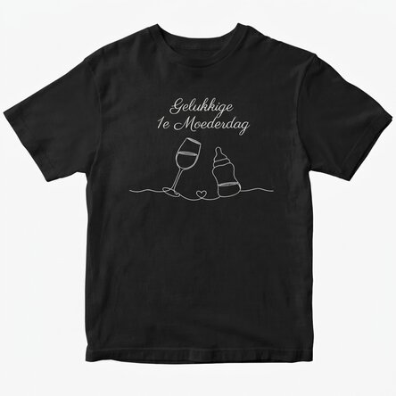 Katoenen T-shirt met gepersonaliseerde tekst voor aanstaande moeders