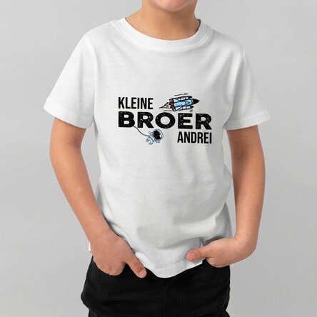 Katoenen T-shirt voor kinderen, gepersonaliseerd met tekst - Brother