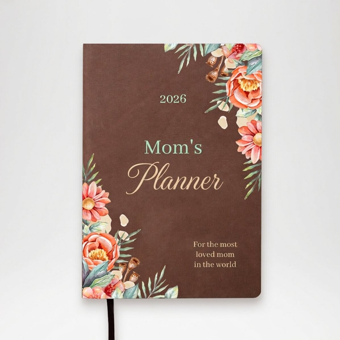 Agenda personnalisé en couleur avec un message pour maman