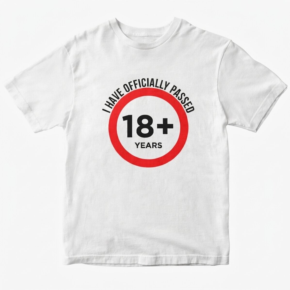 Katoenen T-shirt met gepersonaliseerde tekst - 18 jaar