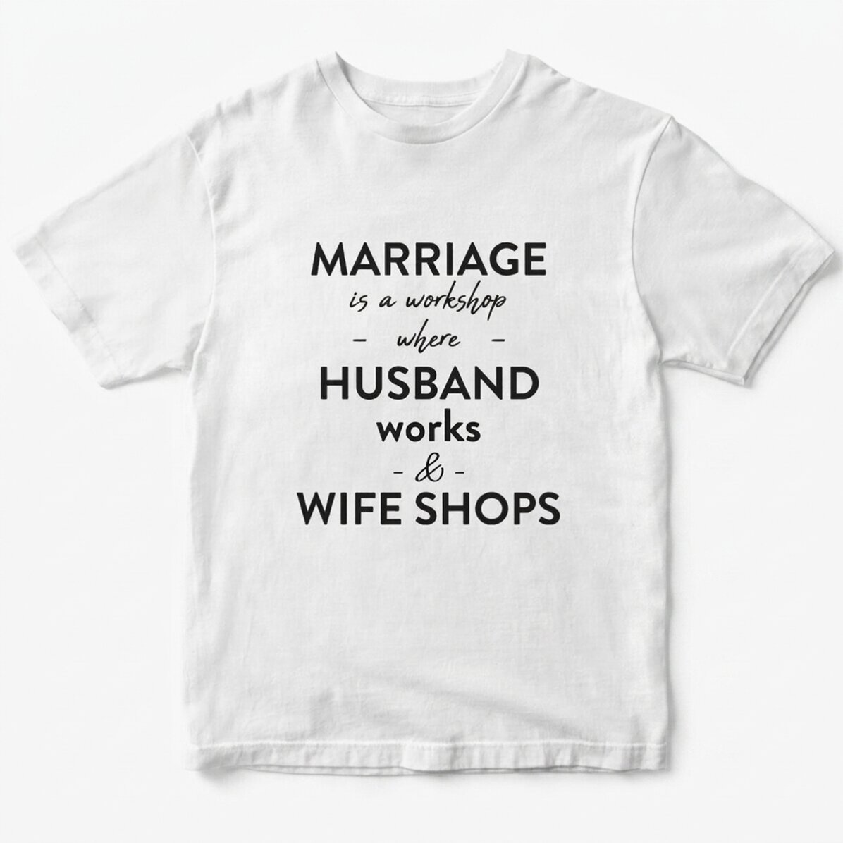 T-shirt en coton personnalisé avec un message sur le mariage