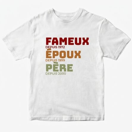 T-shirt en coton personnalisé avec un texte - L