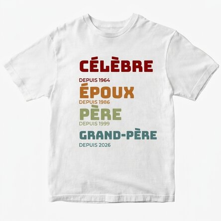 T-shirt en coton personnalisé avec un texte - L