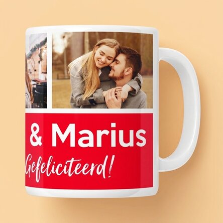 Gepersonaliseerde mok met 3 foto