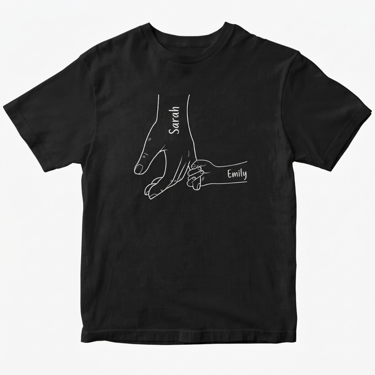Katoenen T-shirt met gepersonaliseerde tekst - Altijd samen