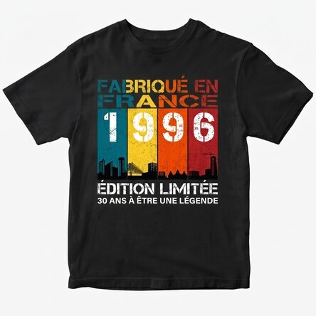 T-shirt en coton personnalisé avec un texte - Fabriqué en