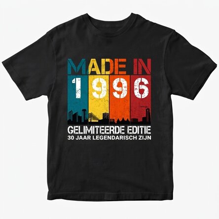 Katoenen T-shirt met gepersonaliseerde tekst - Made in