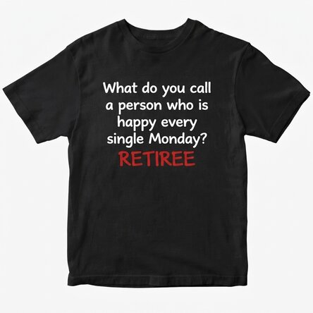 Katoenen T-shirt met gepersonaliseerde tekst - Gepensioneerde