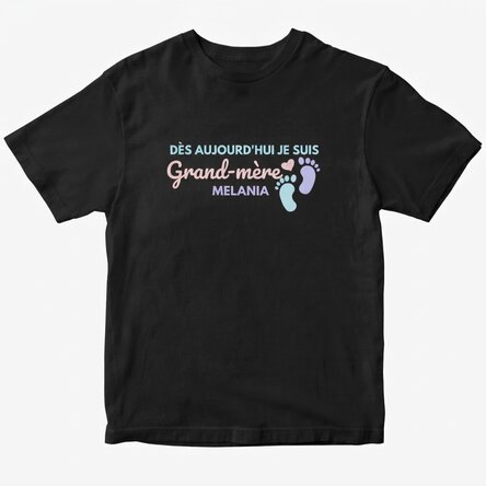 T-shirt en coton personnalisé avec inscription - « À partir d