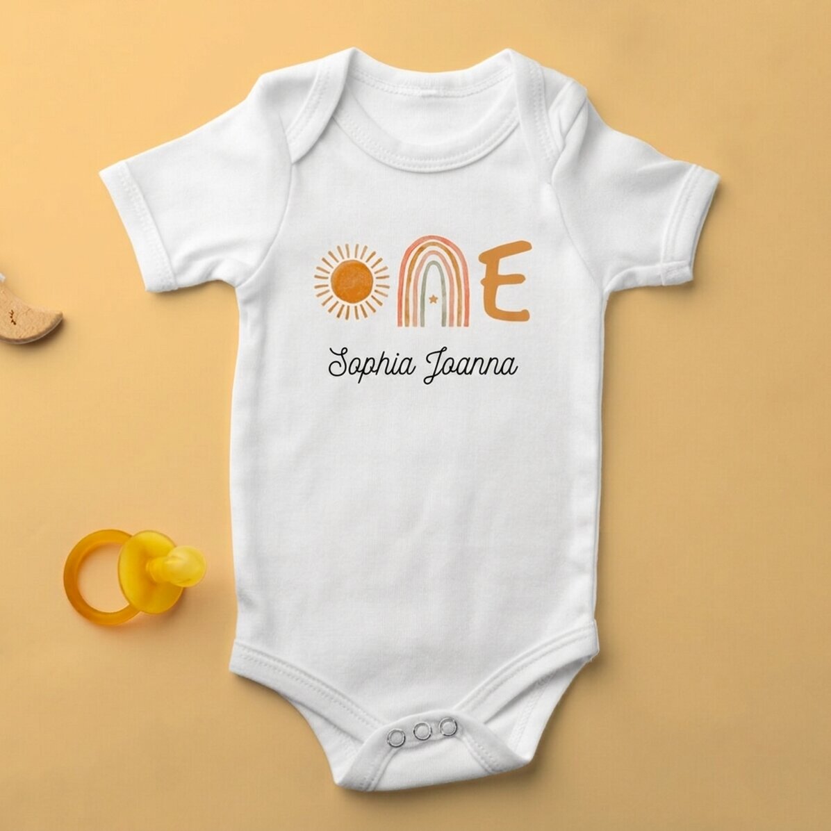Body pour bébé personnalisé avec un prénom - ONE