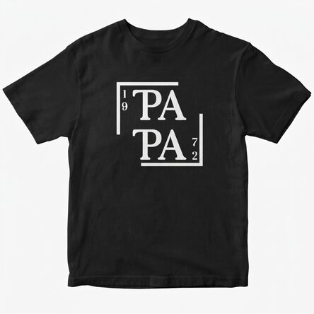 T-shirt en coton personnalisé avec l'inscription « Papa »