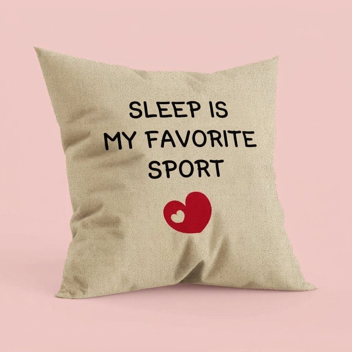 Gepersonaliseerd kussen met tekst - Favoriete sport - In