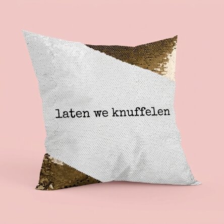 Gepersonaliseerd kussen met tekst - Let