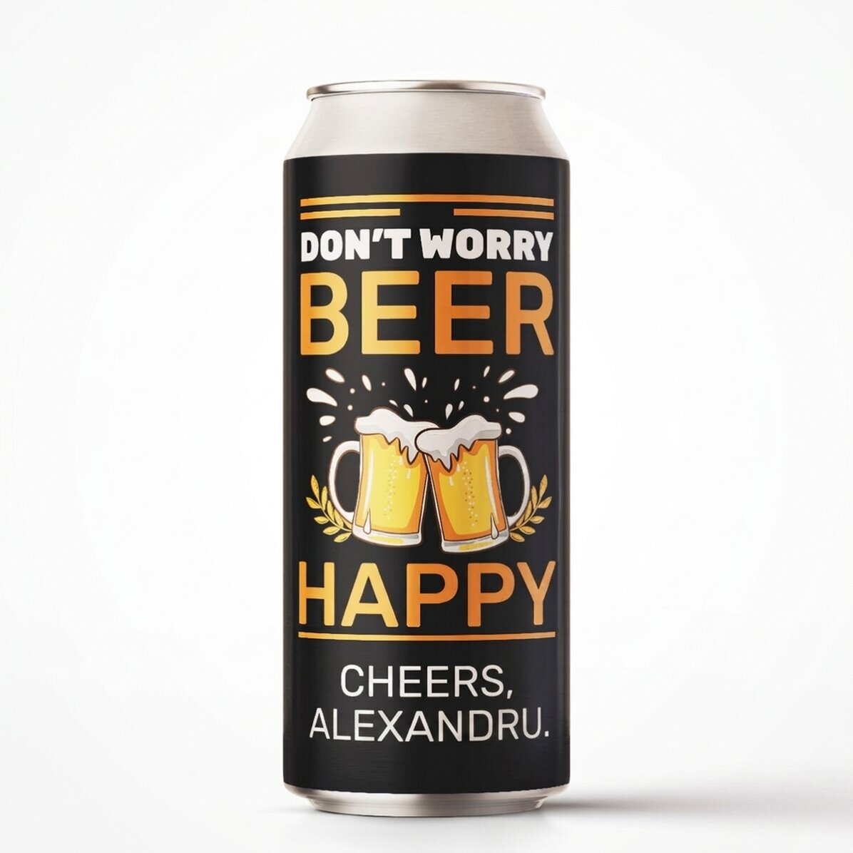 Bière en canette personnalisée avec un message - À ta santé !