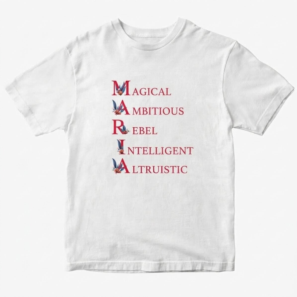 T-shirt en coton personnalisé avec un texte - Maria