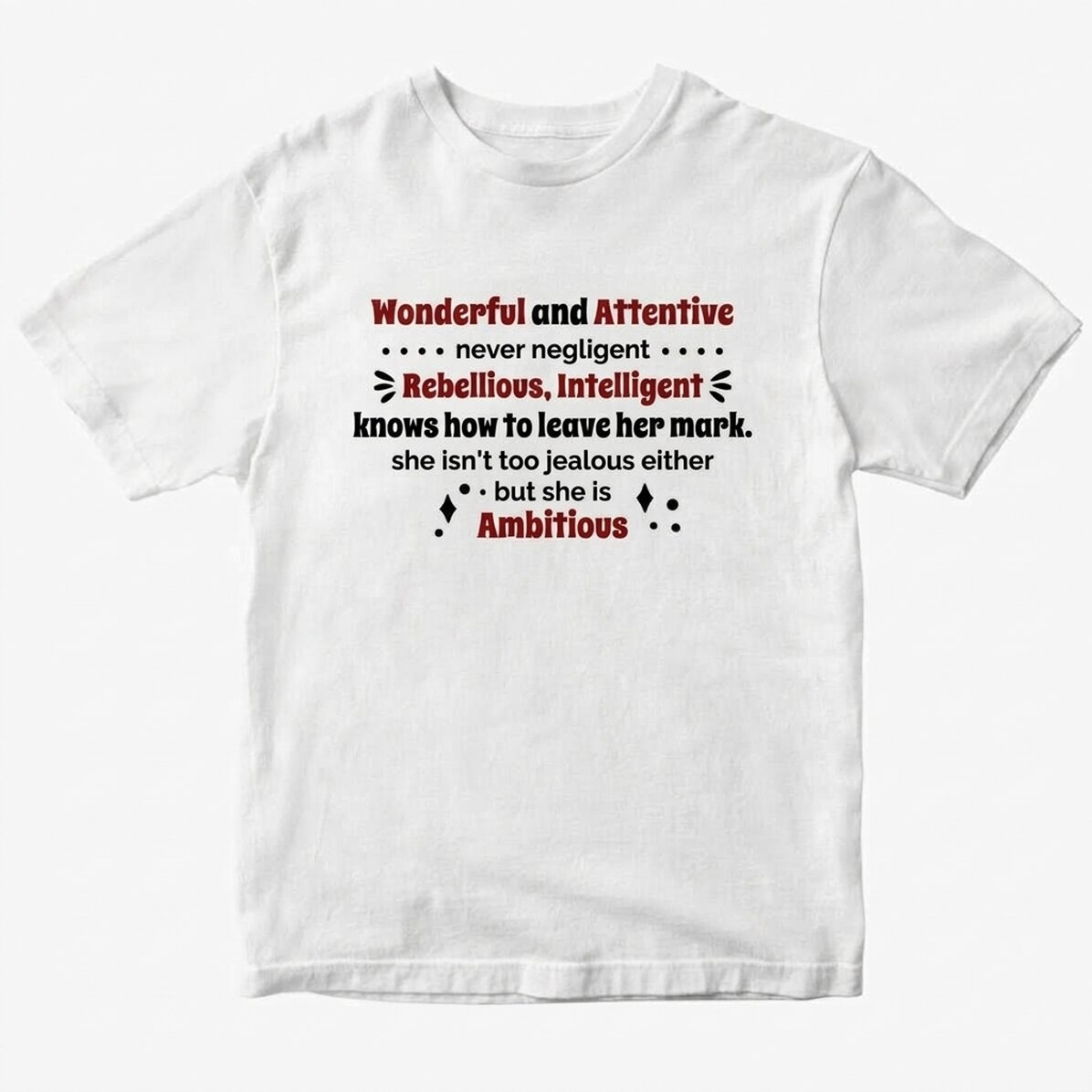 Gepersonaliseerd katoenen T-shirt met tekst - M.A.R.I.A.
