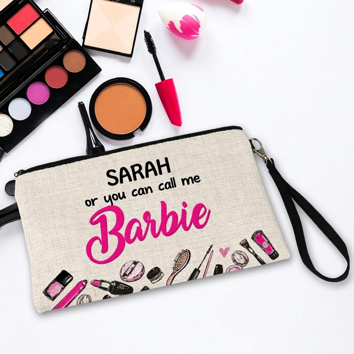 Gepersonaliseerde make-upset met tekst - Barbie
