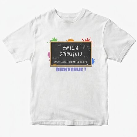 T-shirt en coton personnalisé avec un texte - Enseignante