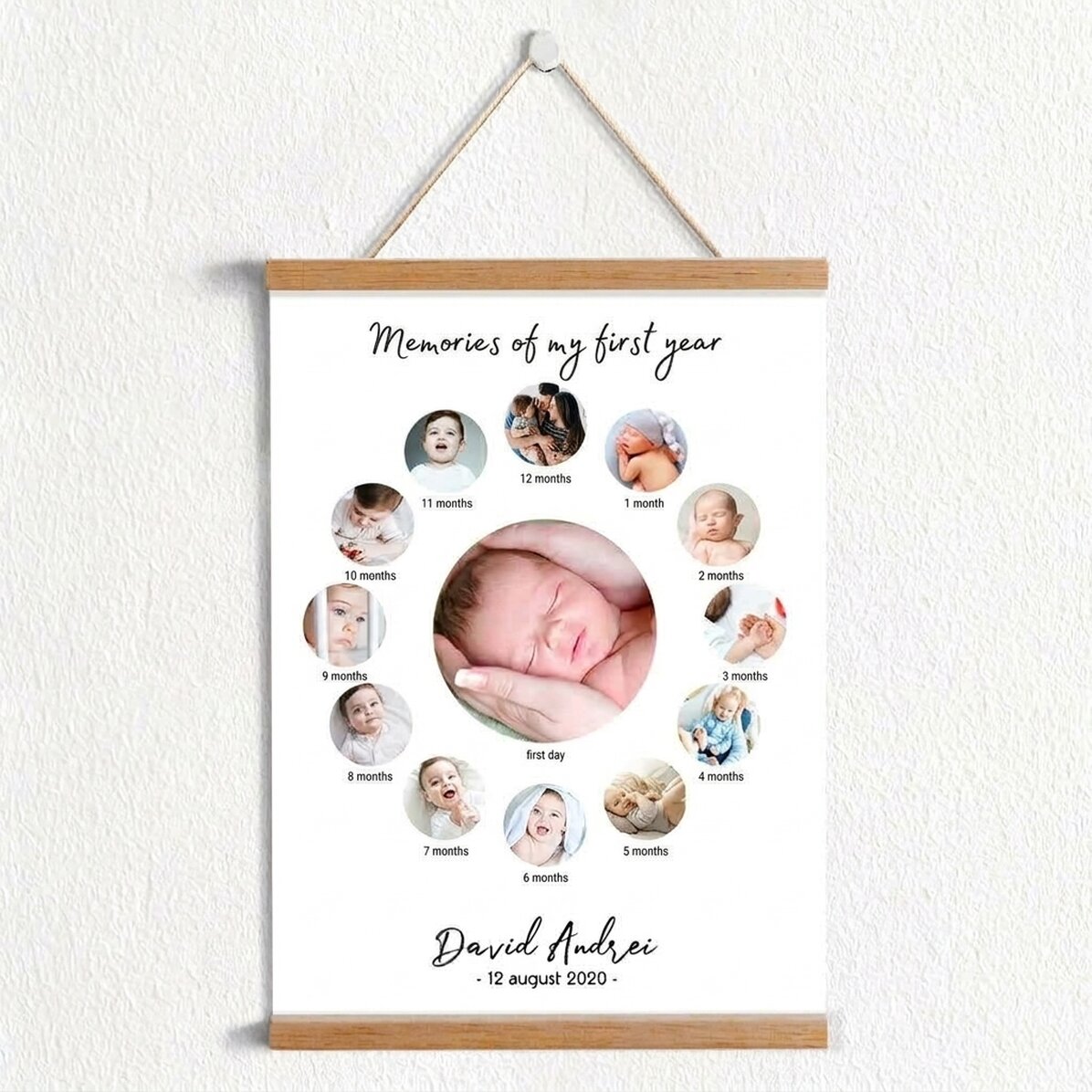 Gepersonaliseerde poster met tekst en 13 foto