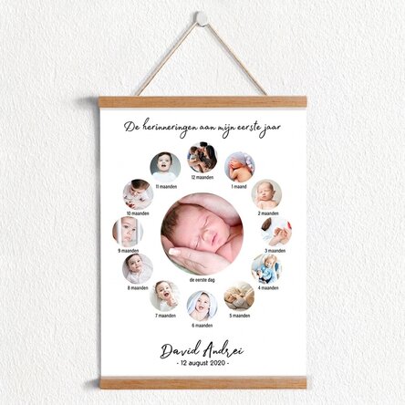 Gepersonaliseerde poster met tekst en 13 foto