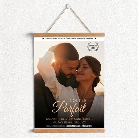 Affiche personnalisée avec une photo et un message - Affiche de film