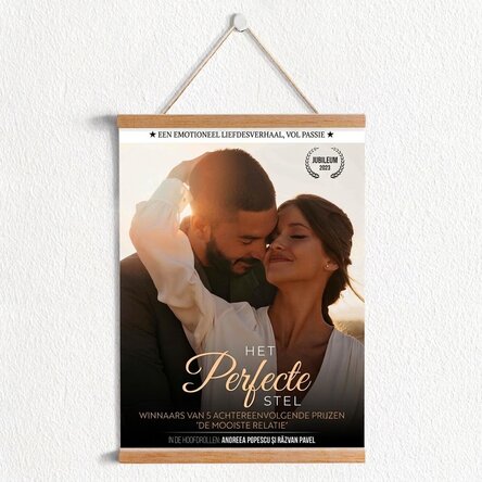 Gepersonaliseerde poster met een foto en een boodschap - Filmposter