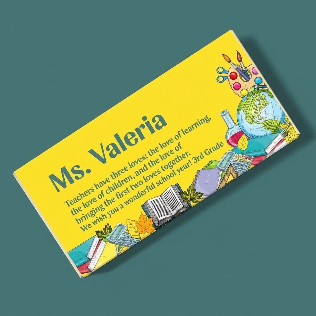 Chocolade met een persoonlijke boodschap - Terug naar school