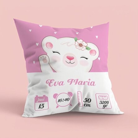 Gepersonaliseerd kussen met tekst, groot formaat - Baby