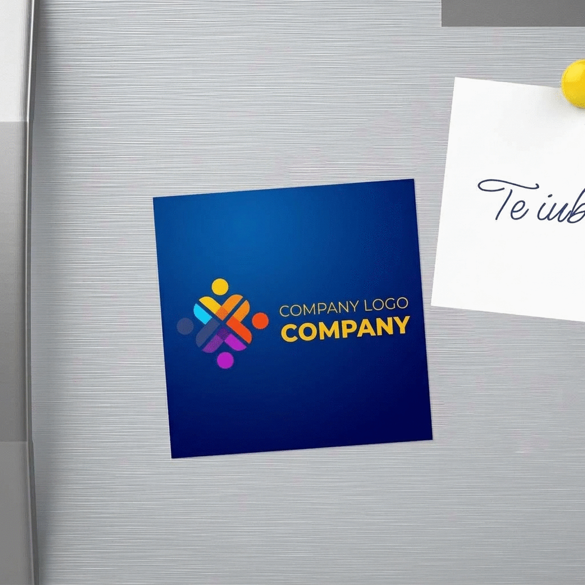Gepersonaliseerde magneet van 10x10 met logo