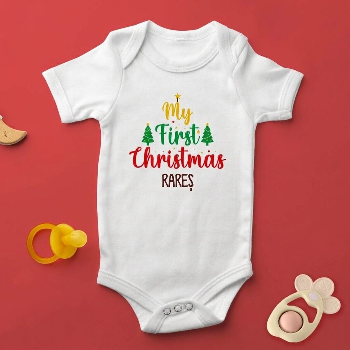 Gepersonaliseerd kinderpakje met tekst - My first Christmas