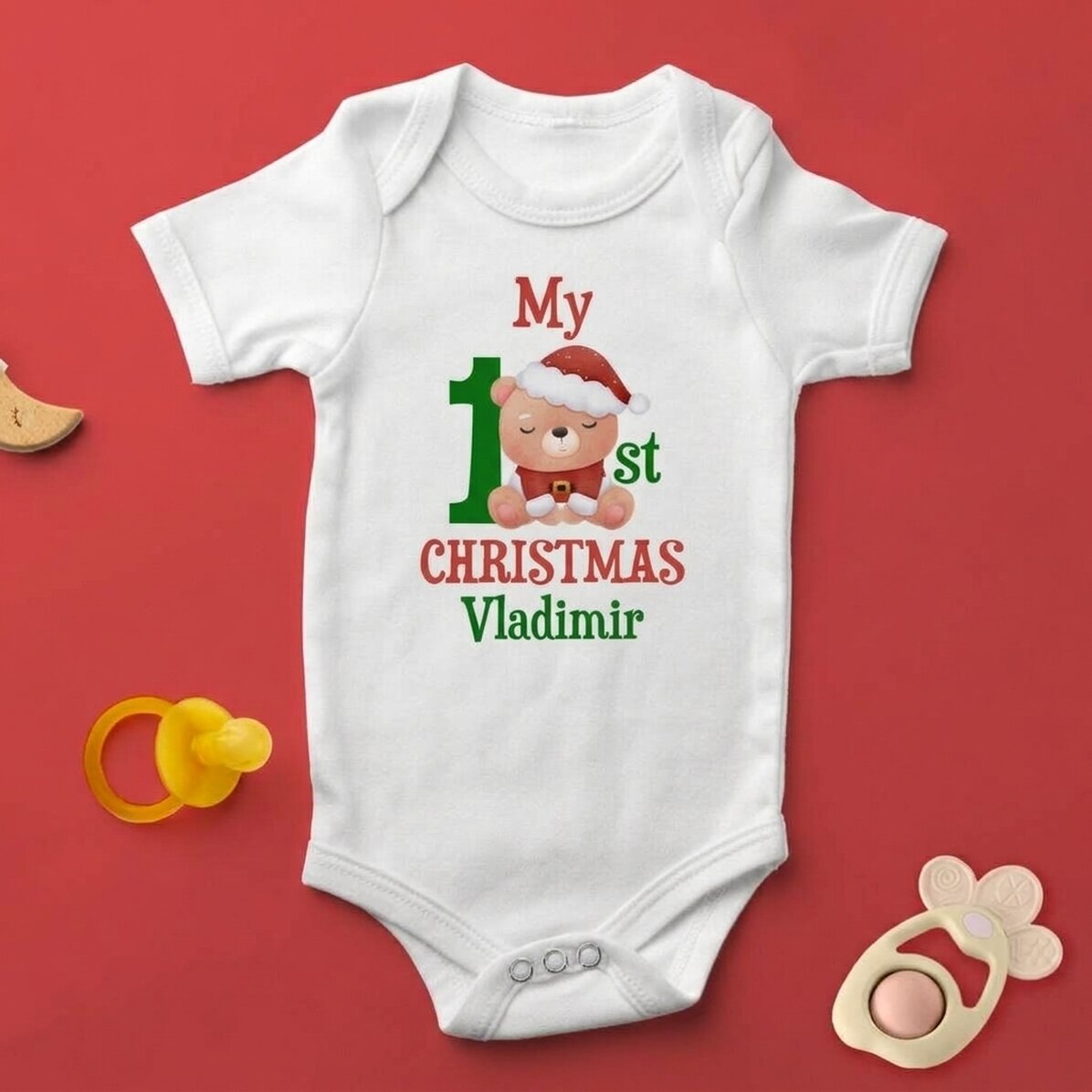 Body pour bébé personnalisé avec un texte - Premier Noël