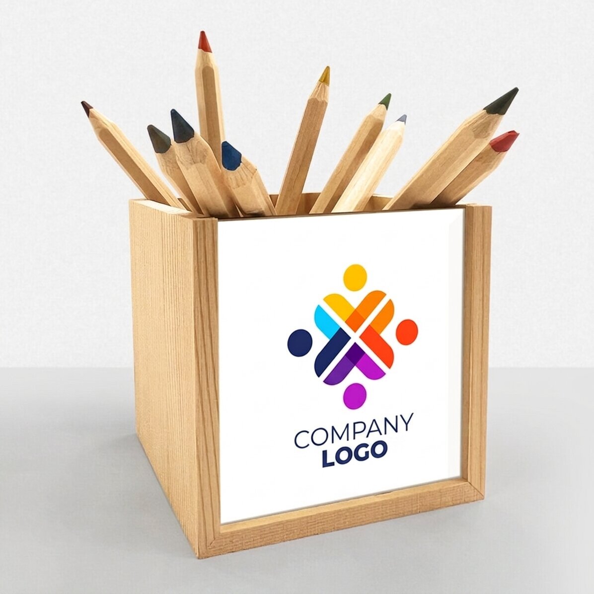 Porte-crayons personnalisé avec logo