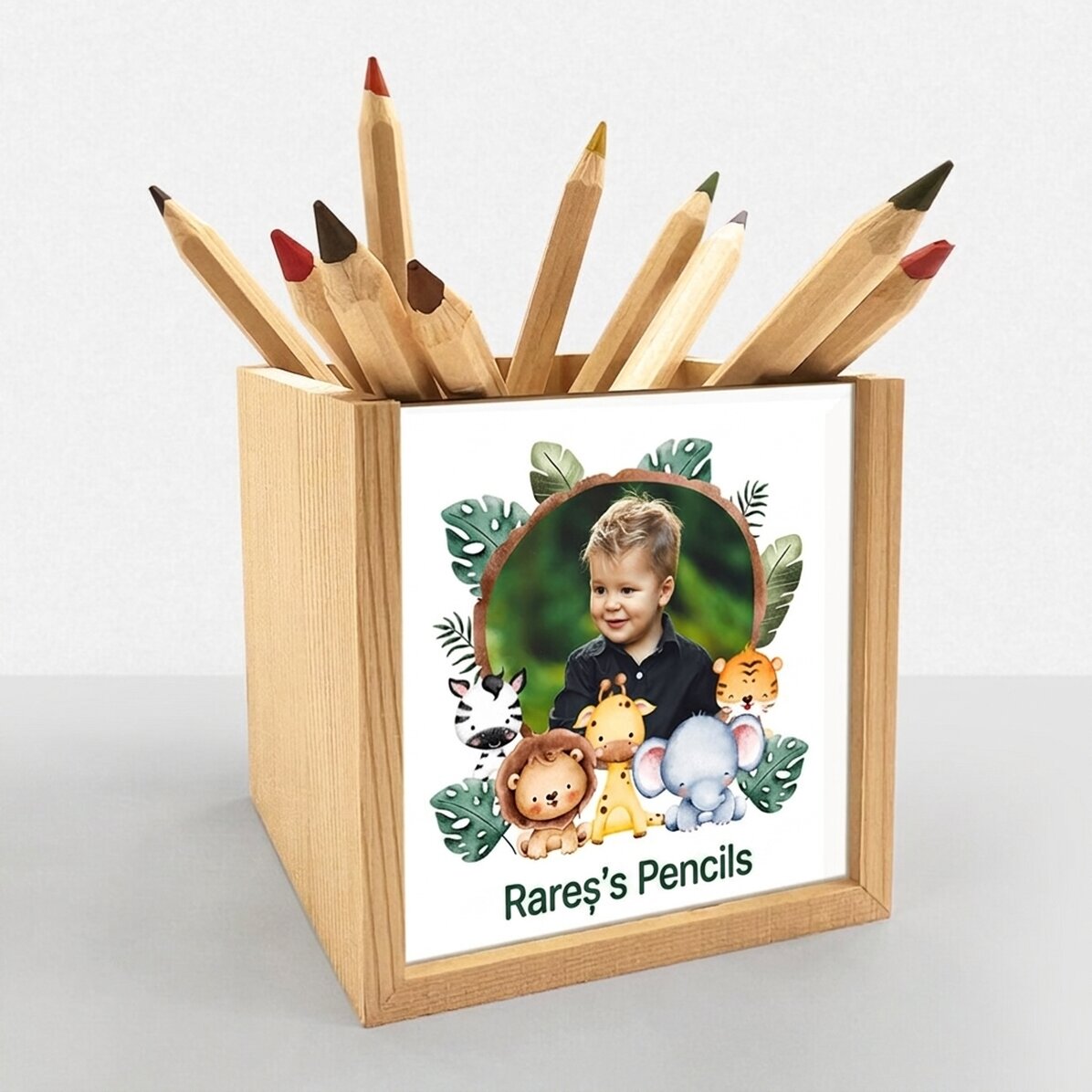 Porte-crayons personnalisé avec photo et texte - Animalute