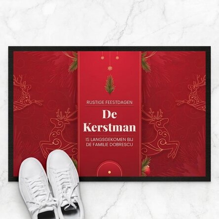 Op maat gemaakte deurmat met tekst - Luxury reindeers