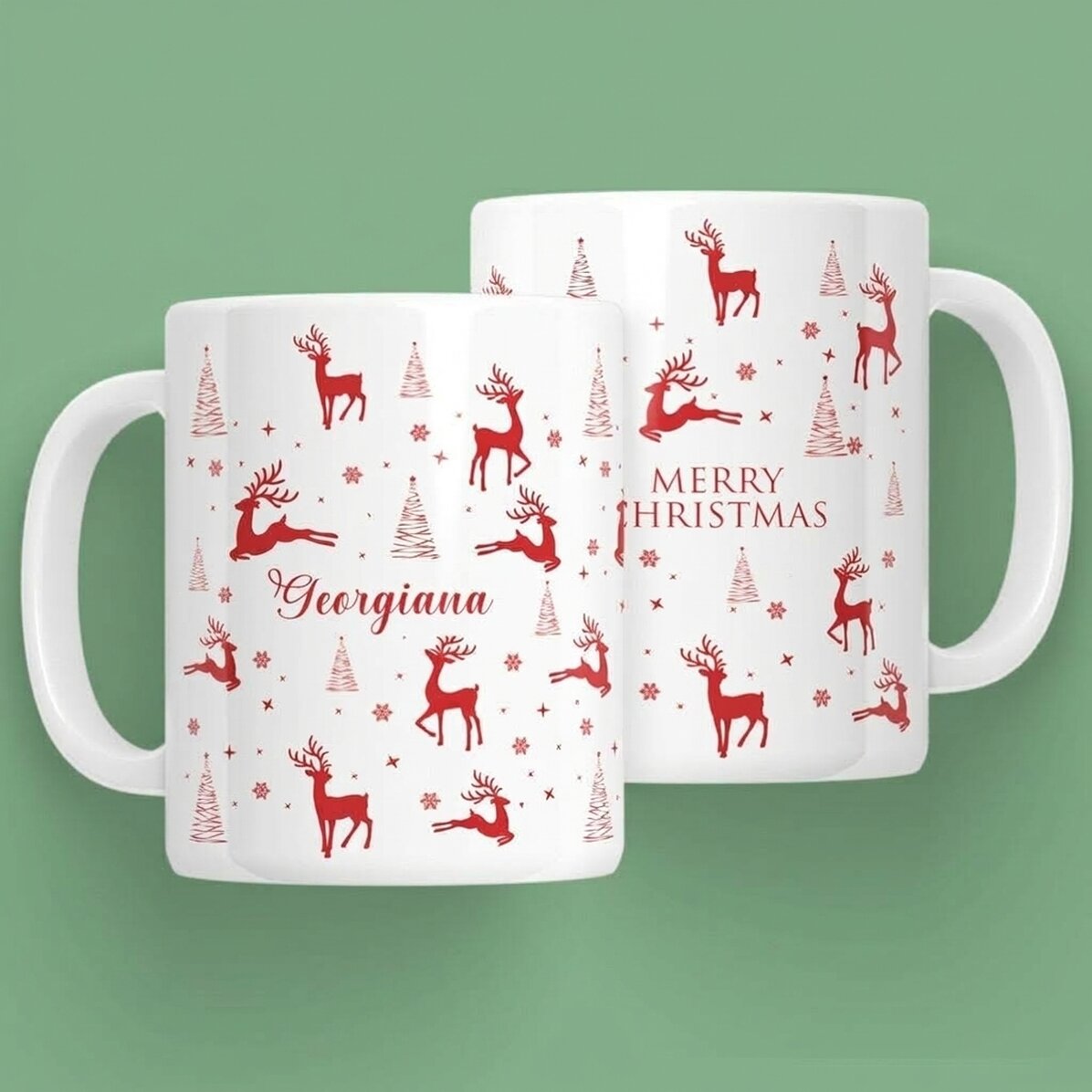 Gepersonaliseerde mok met tekst - Kerstmis